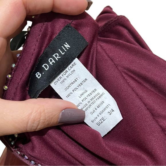 B. Darlin
Sleeveless Mini Dot Printed Bra Bodice Full Tulle Skirt Ball Gown 3/4 - Picture 4 of 13